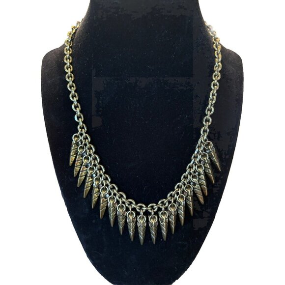 Giles & Brother x JM Statement Necklace "Multi Spear Collar"  16" 63grams - Picture 1 of 6